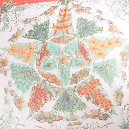 Hermès Carré 90 "Pythagore" Silk handkerchief in Orange