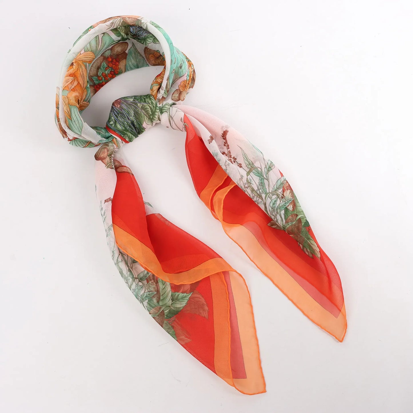 Hermès Carré 90 "Pythagore" Silk handkerchief in Orange