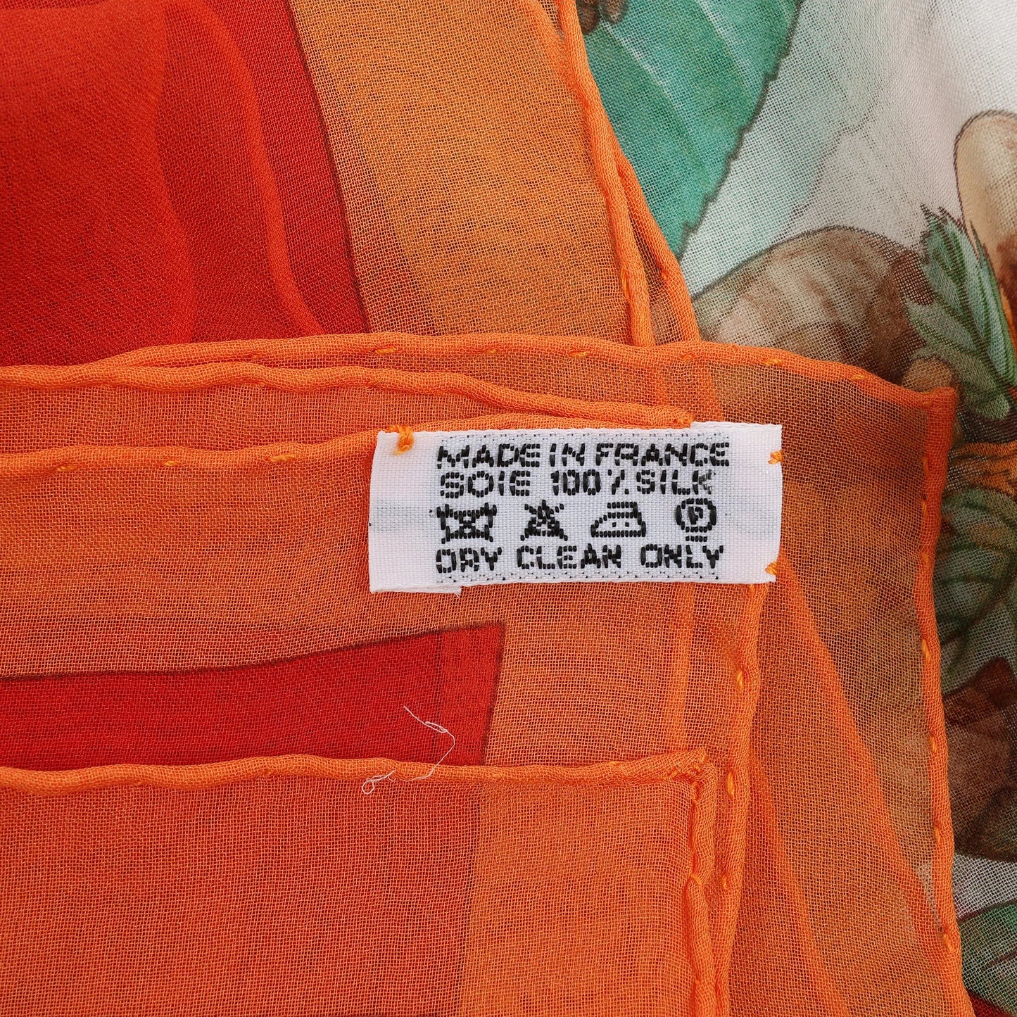 Hermès Carré 90 "Pythagore" Silk handkerchief in Orange