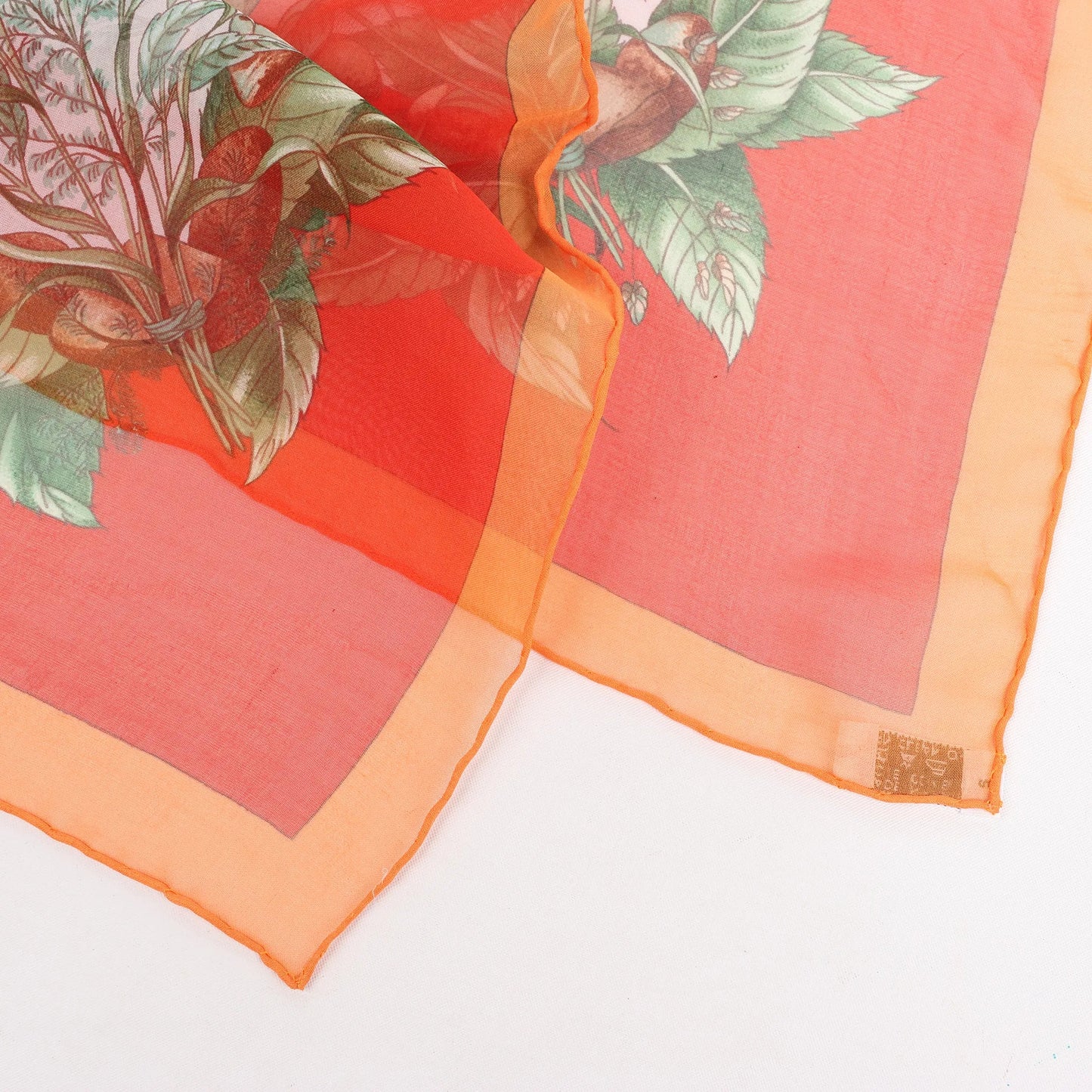 Hermès Carré 90 "Pythagore" Silk handkerchief in Orange