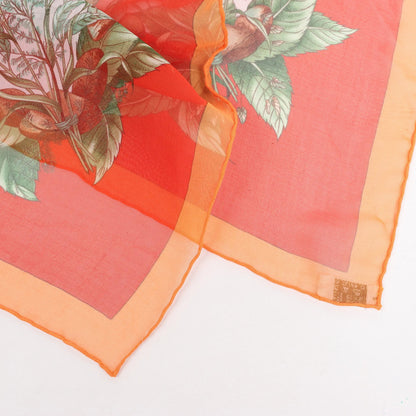 Hermès Carré 90 "Pythagore" Silk handkerchief in Orange