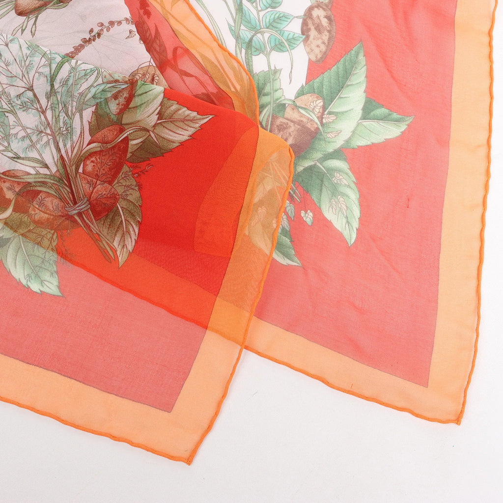 Hermès Carré 90 "Pythagore" Silk handkerchief in Orange