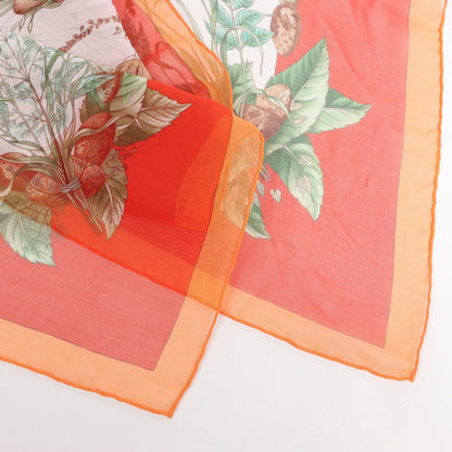Hermès Carré 90 "Pythagore" Silk handkerchief in Orange