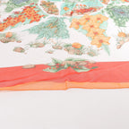 Hermès Carré 90 "Pythagore" Silk handkerchief in Orange