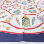 Hermès Pañuelo Carré 90 "Qu'importe le flacon" 100% seda en amarillo