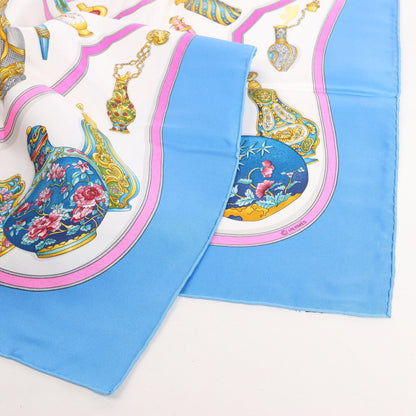 Hermès Carré 90 "Qu'importe Le Flacon" Mouchoir en soie en Bleu