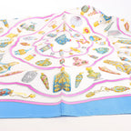 Hermès Carré 90 "Qu'importe Le Flacon" Silk handkerchief in Blue
