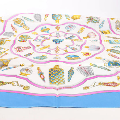 Hermès Carré 90 "Qu'importe Le Flacon" Mouchoir en soie en Bleu