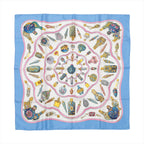 Hermès Carré 90 "Qu'importe le flacon" Silk handkerchief in Blue