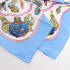 Hermès Carré 90 "Qu'importe le flacon" Silk handkerchief in Blue