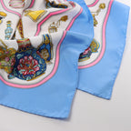Hermès Carré 90 "Qu'importe le flacon" Silk handkerchief in Blue