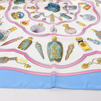 Hermès Carré 90 "Qu'importe le flacon" Silk handkerchief in Blue