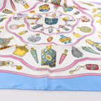 Hermès Carré 90 "Qu'importe le flacon" Silk handkerchief in Blue