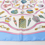 Hermès Carré 90 "Qu'importe le flacon" Silk handkerchief in Blue