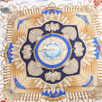 Hermès Carré 90 "RAILING" Silk handkerchief in Navy Blue