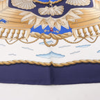 Hermès Carré 90 "RAILING" Silk handkerchief in Navy Blue