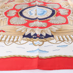 Hermès Carré 90 "Railing" Silk handkerchief in Red