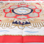 Hermès Carré 90 "Railing" Silk handkerchief in Red