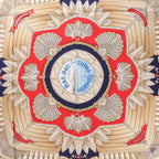 Hermès Carré 90 "Railing" Silk handkerchief in Red