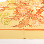 Hermès Carré 90 "REGINA" Silk handkerchief in Yellow