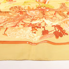 Hermès Carré 90 "REGINA" Silk handkerchief in Yellow