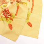Hermès Carré 90 "REGINA" Silk handkerchief in Yellow