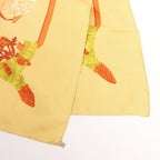 Hermès Carré 90 "REGINA" Silk handkerchief in Yellow
