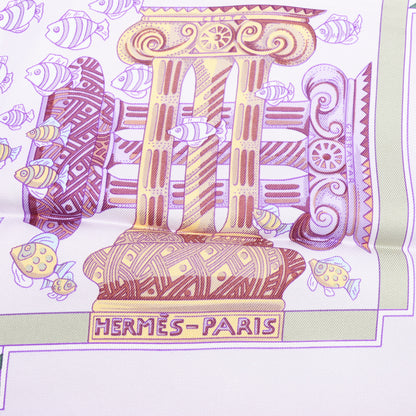 Hermès Carré 90 "RENCONTRE OCEANE" Silk handkerchief in Purple