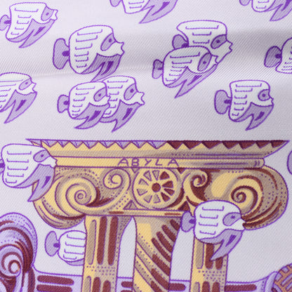 Hermès Carré 90 "RENCONTRE OCEANE" Silk handkerchief in Purple