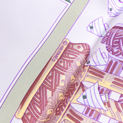 Hermès Carré 90 "RENCONTRE OCEANE" Silk handkerchief in Purple