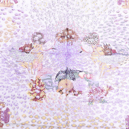 Hermès Carré 90 "RENCONTRE OCEANE" Silk handkerchief in Purple