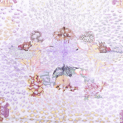 Hermès Carré 90 "RENCONTRE OCEANE" Silk handkerchief in Purple