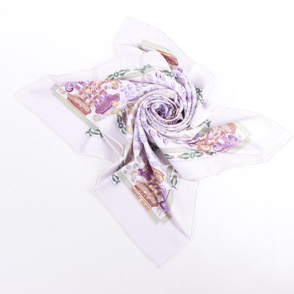 Hermès Carré 90 "RENCONTRE OCEANE" Silk handkerchief in Purple