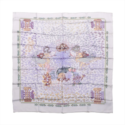 Hermès Carré 90 "RENCONTRE OCEANE" Silk handkerchief in Purple