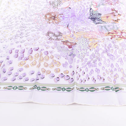 Hermès Carré 90 "RENCONTRE OCEANE" Silk handkerchief in Purple
