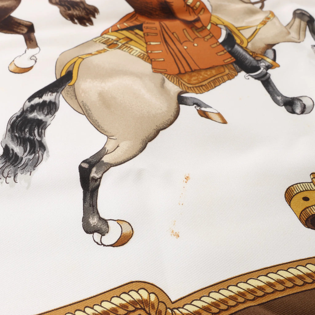 Hermès Carré 90 "REPRISE" Silk handkerchief in Brown