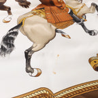 Hermès Carré 90 "REPRISE" Silk handkerchief in Brown