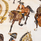 Hermès Carré 90 "REPRISE" Silk handkerchief in Brown