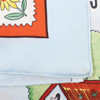 Hermès Carré 90 "RETOUR A LA TERRE" Silk handkerchief in Light Blue