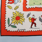 Hermès Carré 90 "RETOUR A LA TERRE" Silk handkerchief in Light Blue