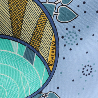 Hermès Carré 90 "REVE D’AUSTRALIE" Silk handkerchief in Blue