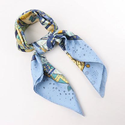 Hermès Carré 90 "REVE D’AUSTRALIE" Silk handkerchief in Blue