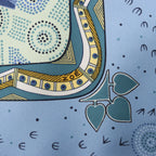 Hermès Carré 90 "REVE D’AUSTRALIE" Silk handkerchief in Blue