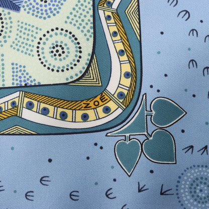Hermès Carré 90 "REVE D’AUSTRALIE" Silk handkerchief in Blue