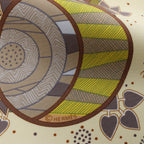 Hermès Carré 90 "REVE D’AUSTRALIE" Silk handkerchief in Beige