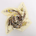 Hermès Carré 90 "REVE D’AUSTRALIE" Silk handkerchief in Beige