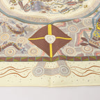 Hermès Carré 90 "REVE D’AUSTRALIE" Silk handkerchief in Beige