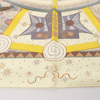Hermès Carré 90 "REVE D’AUSTRALIE" Silk handkerchief in Beige