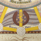 Hermès Carré 90 "REVE D’AUSTRALIE" Silk handkerchief in Beige