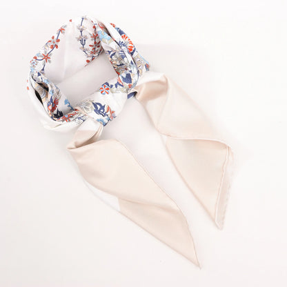 Hermès Carré 90 "BRIDES DE GALA EN FLEURS" Silk handkerchief in Beige